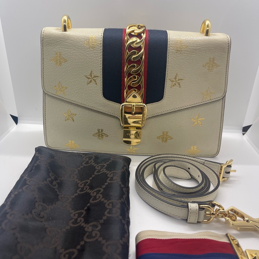 Gucci Bee Star Sylvie Satchel